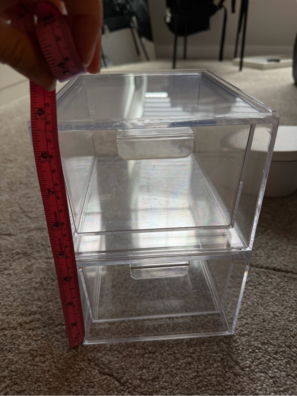 Clear 2-Drawer Acrylic Storage Organizer - Transparent - Picture 7 of 7